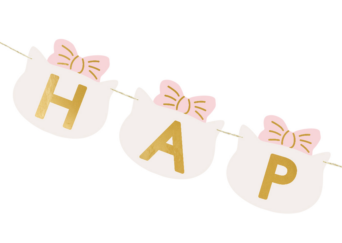 Kitty Cat Birthday Banner
