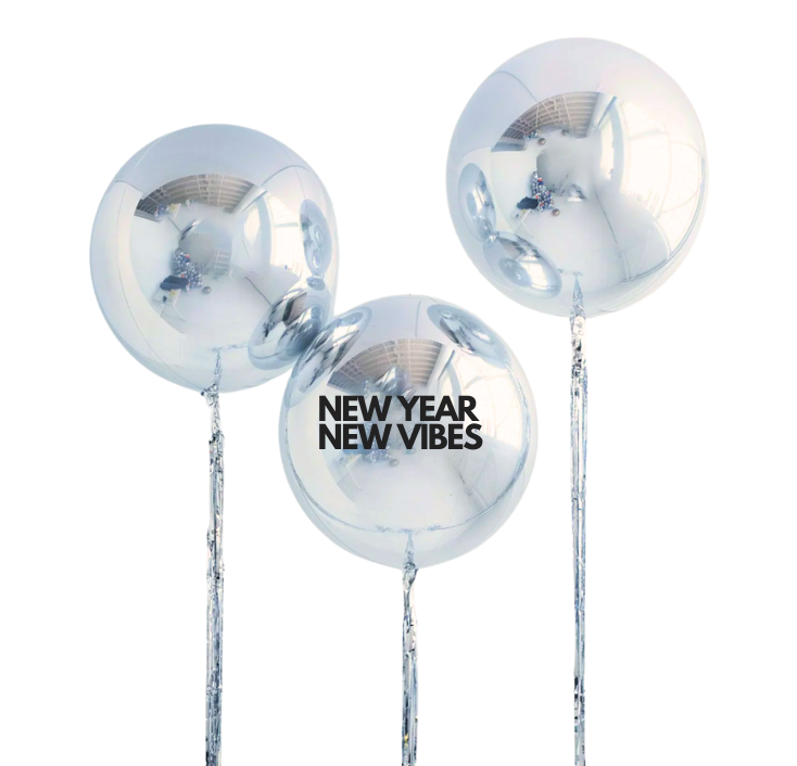 Silver Orbz & Tassels Balloon Set