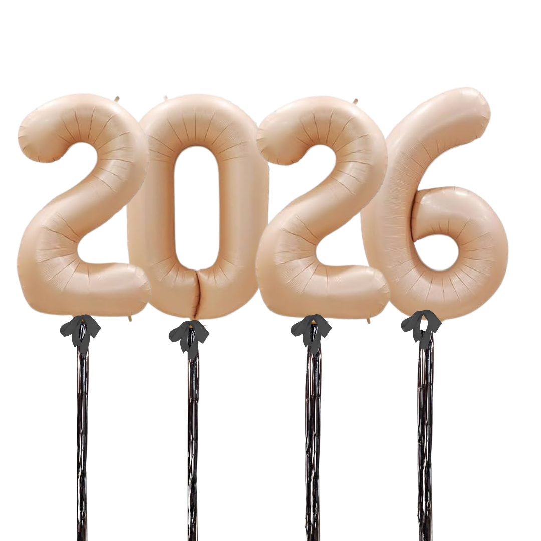 Caramel Year Number Balloon Set