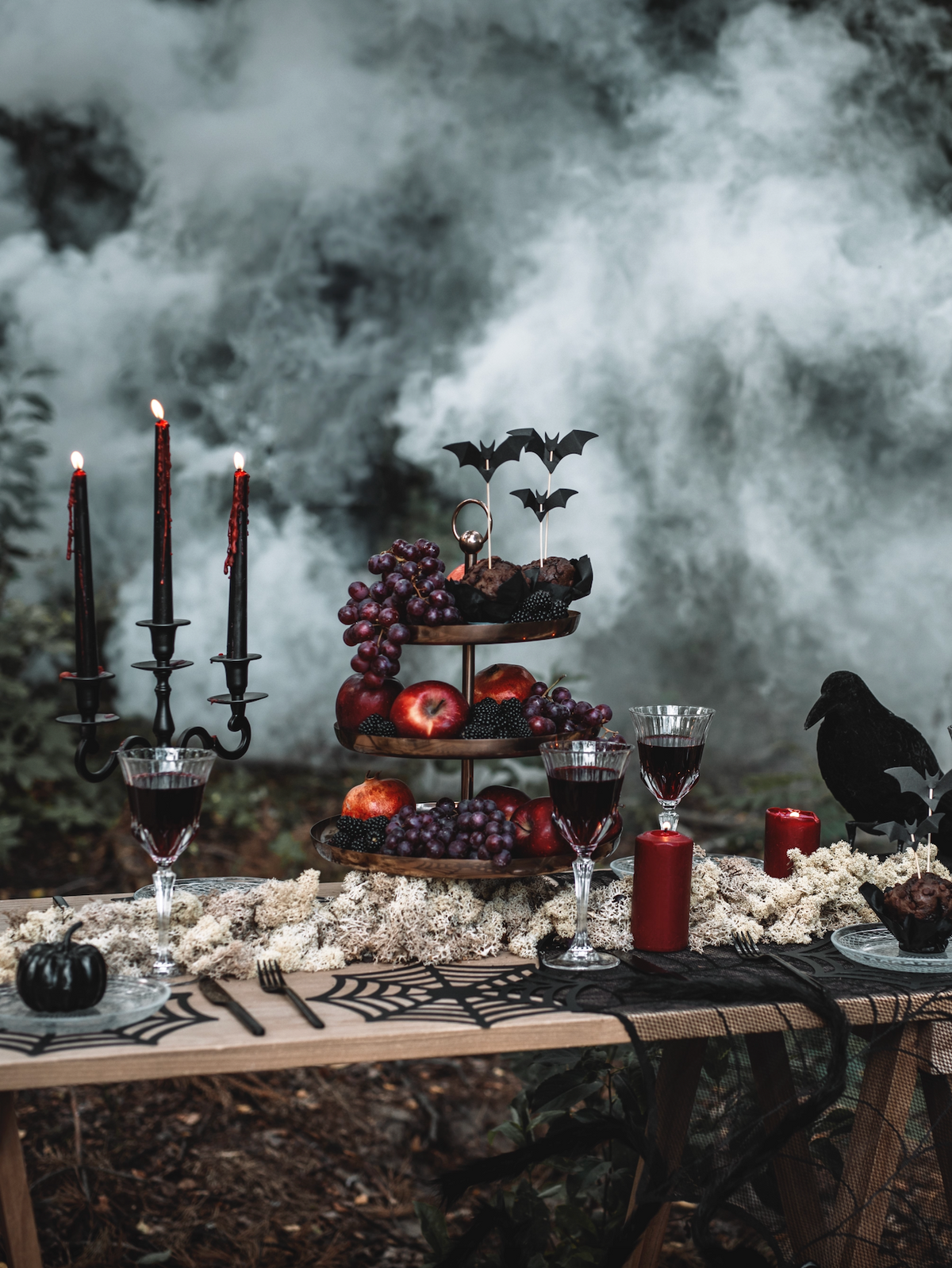 Black Bat Cupcake Decorations 