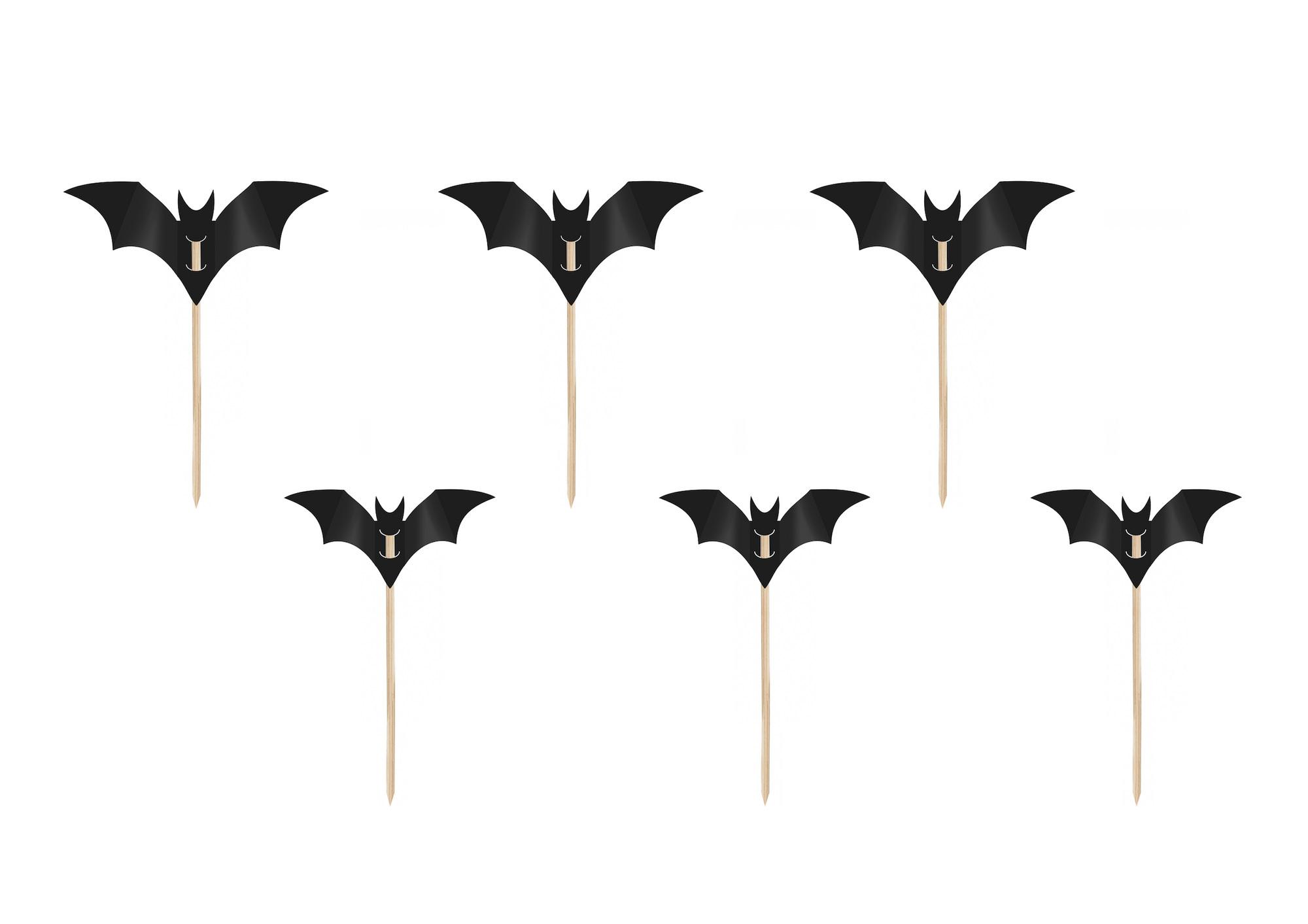 Black Bat Cupcake Decorations 