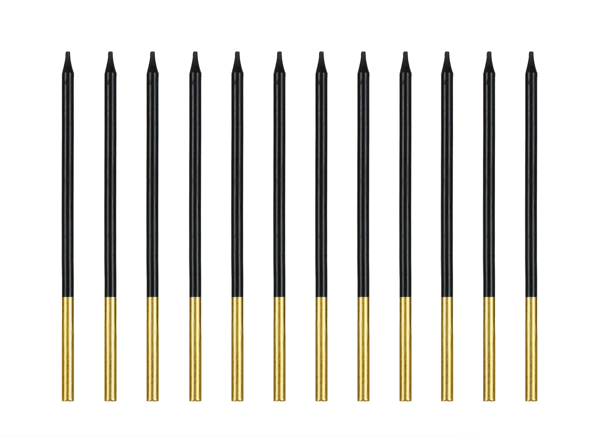Black Birthday Candles 
