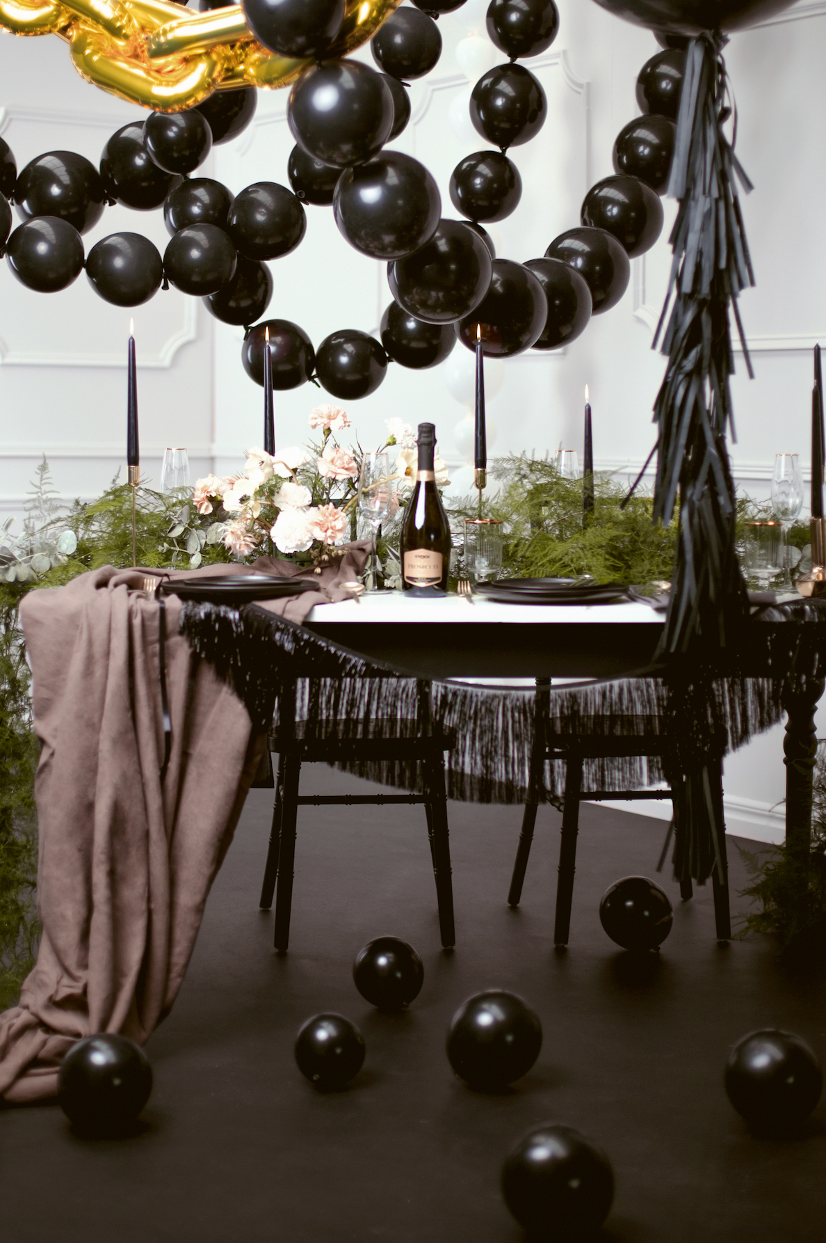 Black Fringe Garland