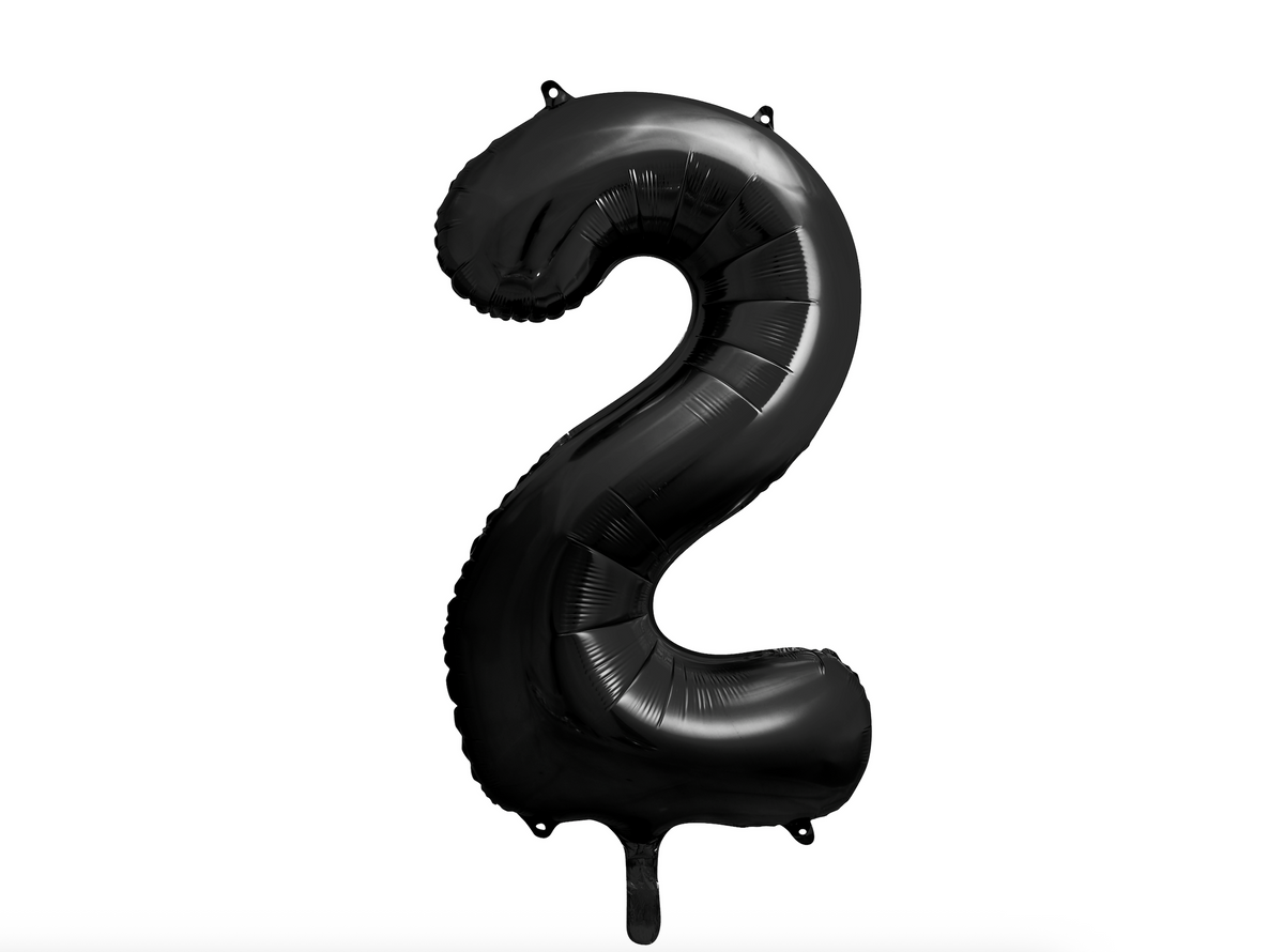 Black Number Foil Balloon