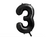 Black Number Foil Balloon
