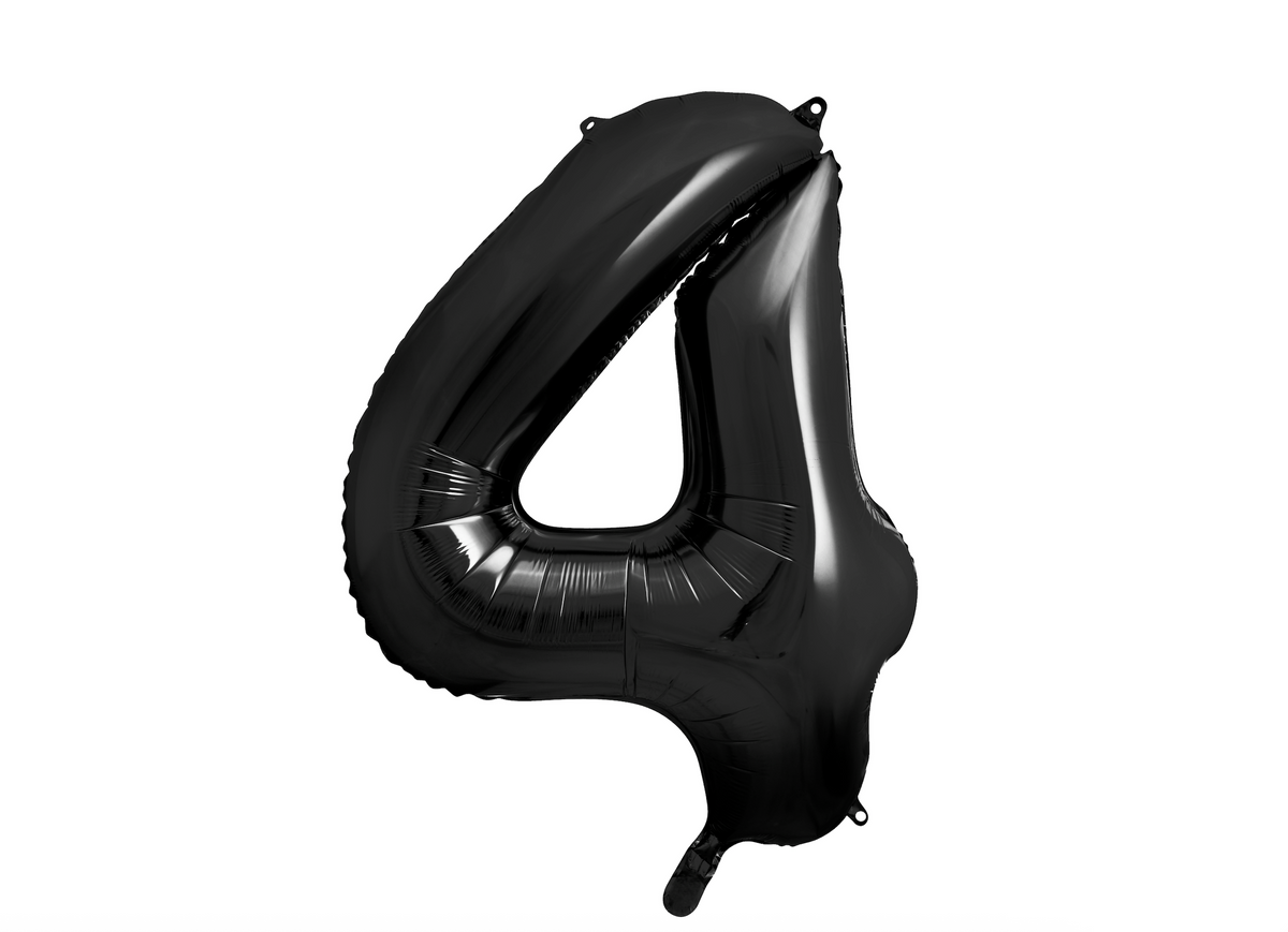 Black Number Foil Balloon