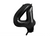 Black Number Foil Balloon