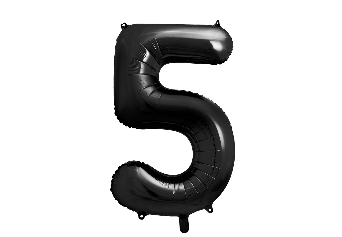 Black Number Foil Balloon