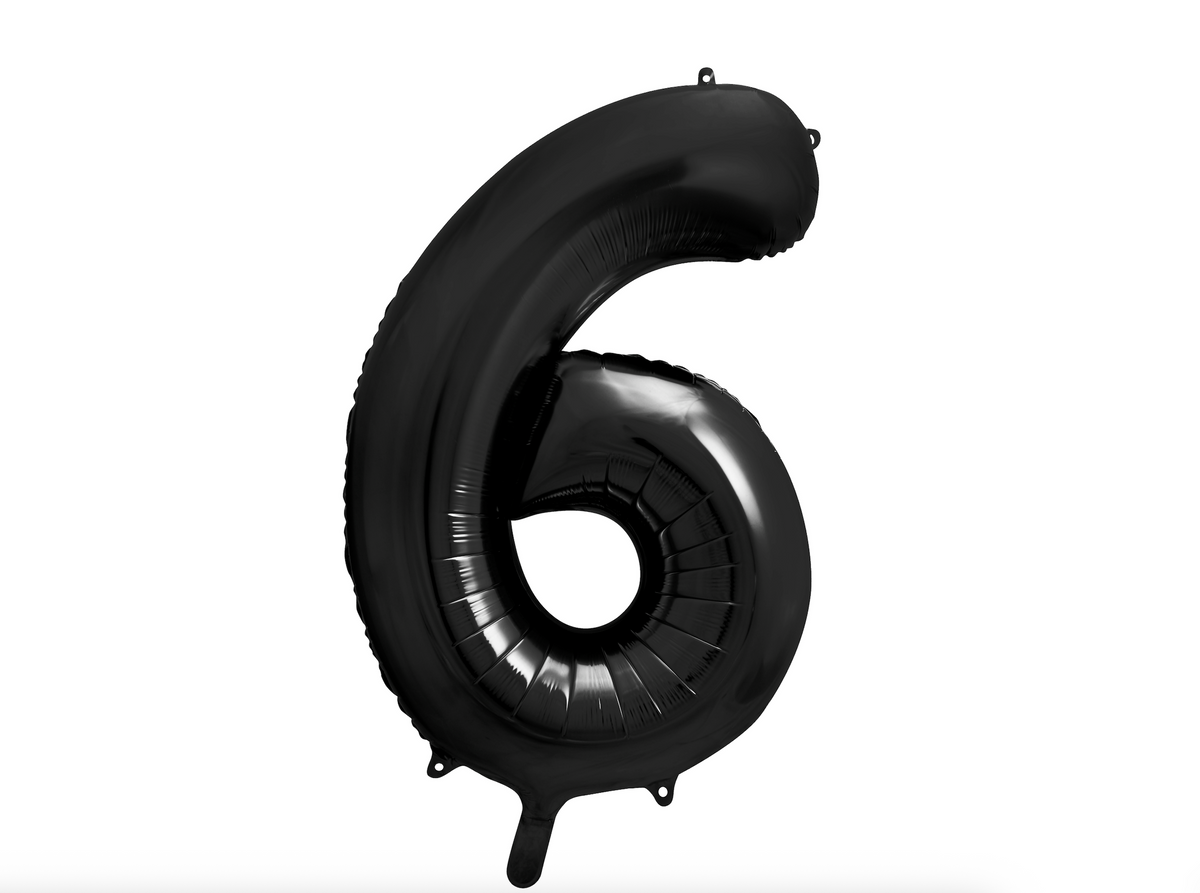 Black Number Foil Balloon