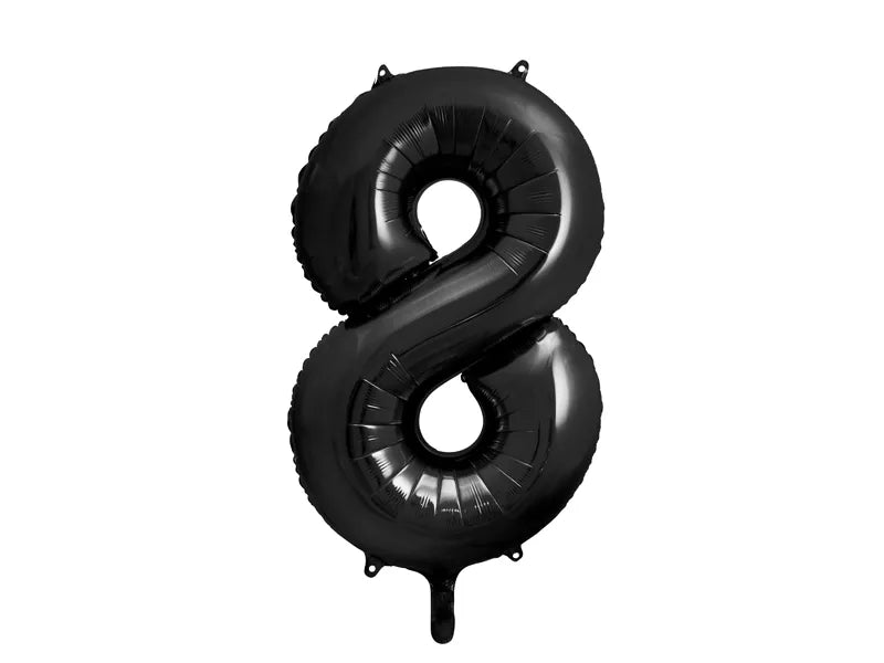 Black Number Foil Balloon