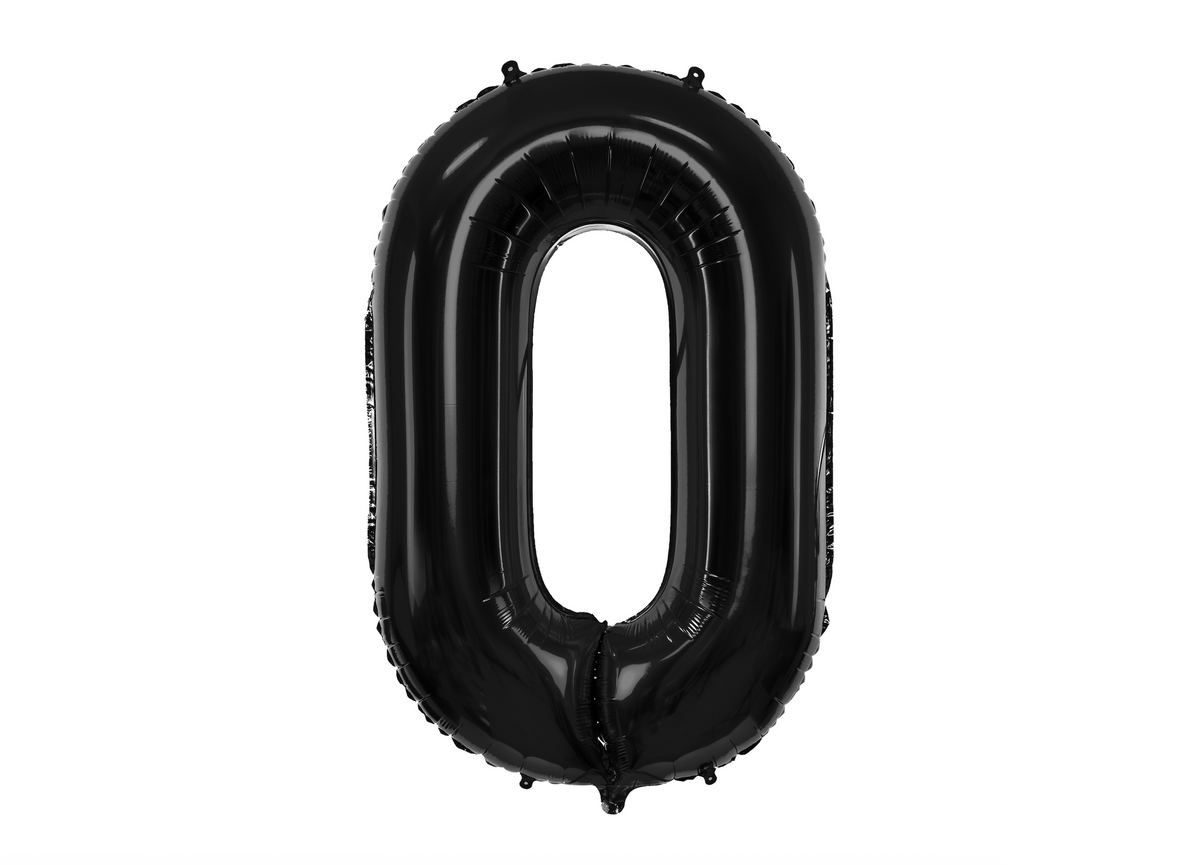 Black Number Foil Balloon