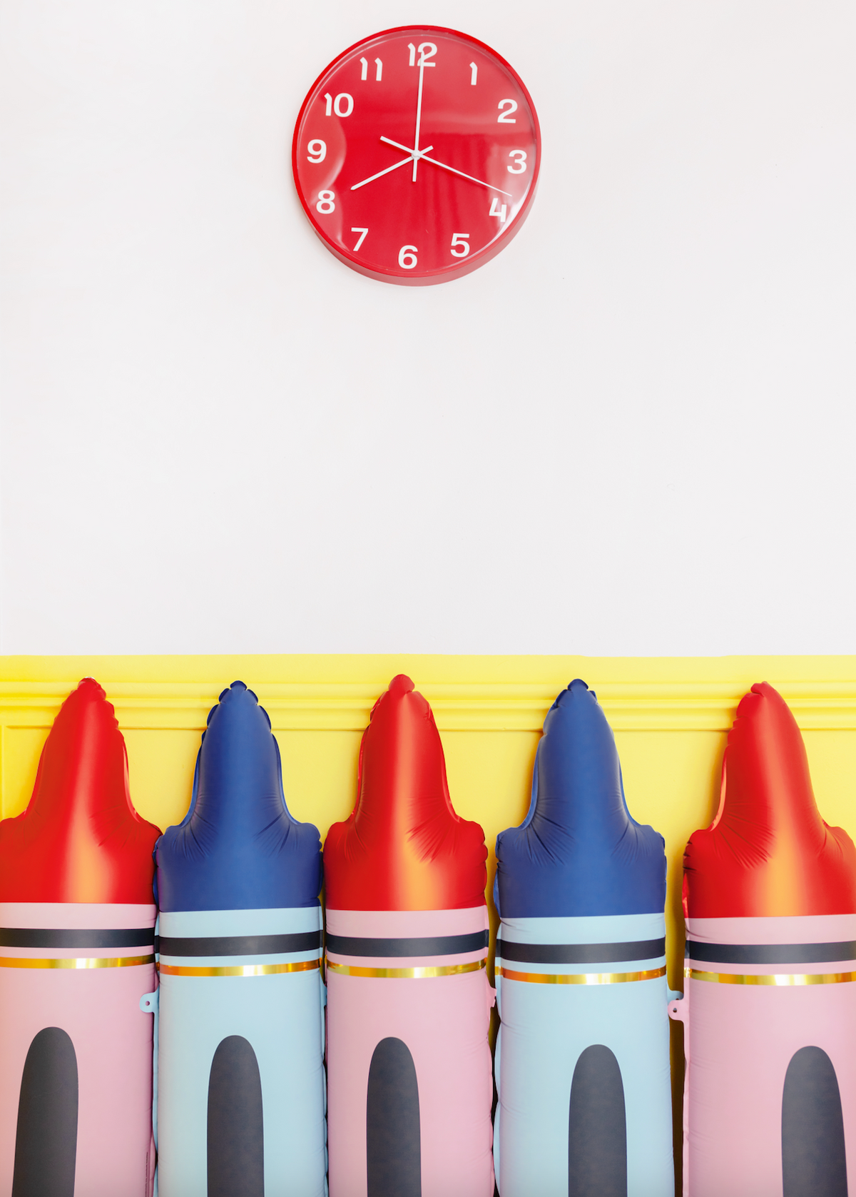 Blue Crayon Foil Balloon 