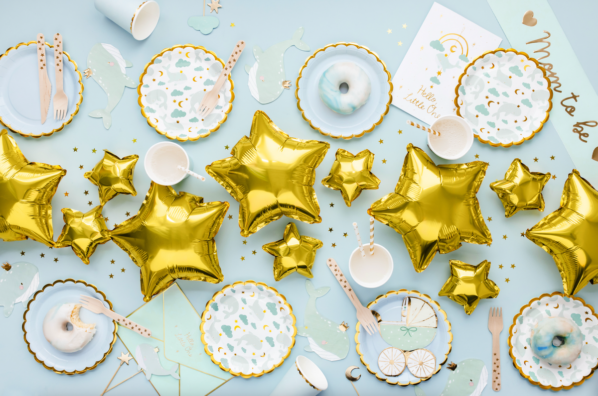 Blue Baby Whale Dessert Plates