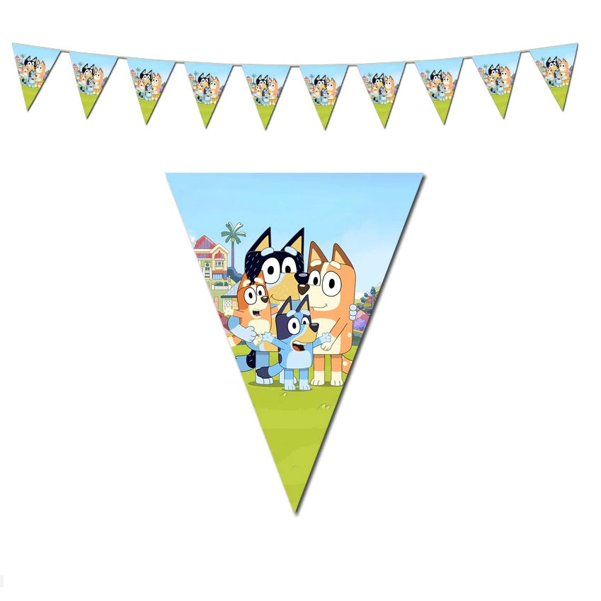 Bluey Banner Bunting Flags