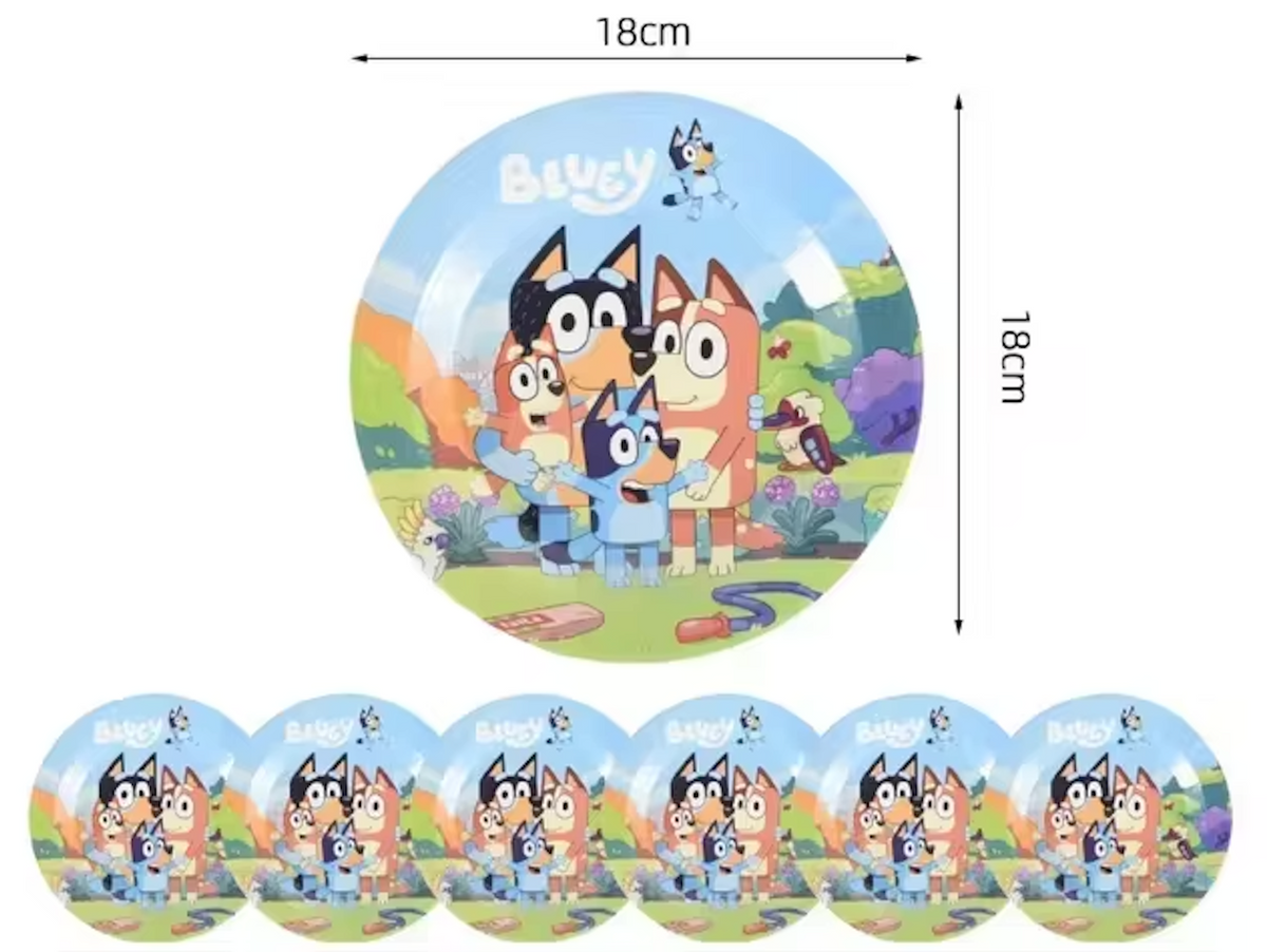 Bluey Party Plates
