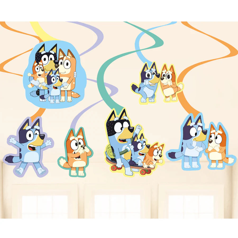 Bluey Party Swirl Decorations