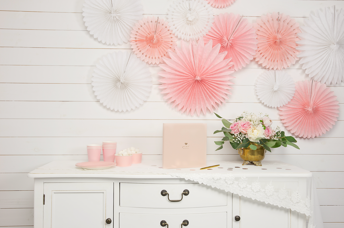 Blush Pink Decorative Paper Fans