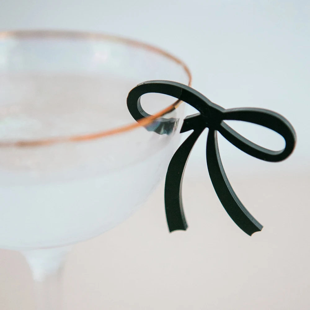 Bow Drink Charm Tags