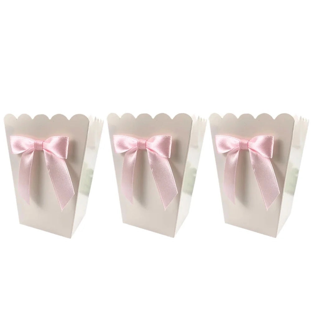 Bow Party Pink Popcorn Boxes