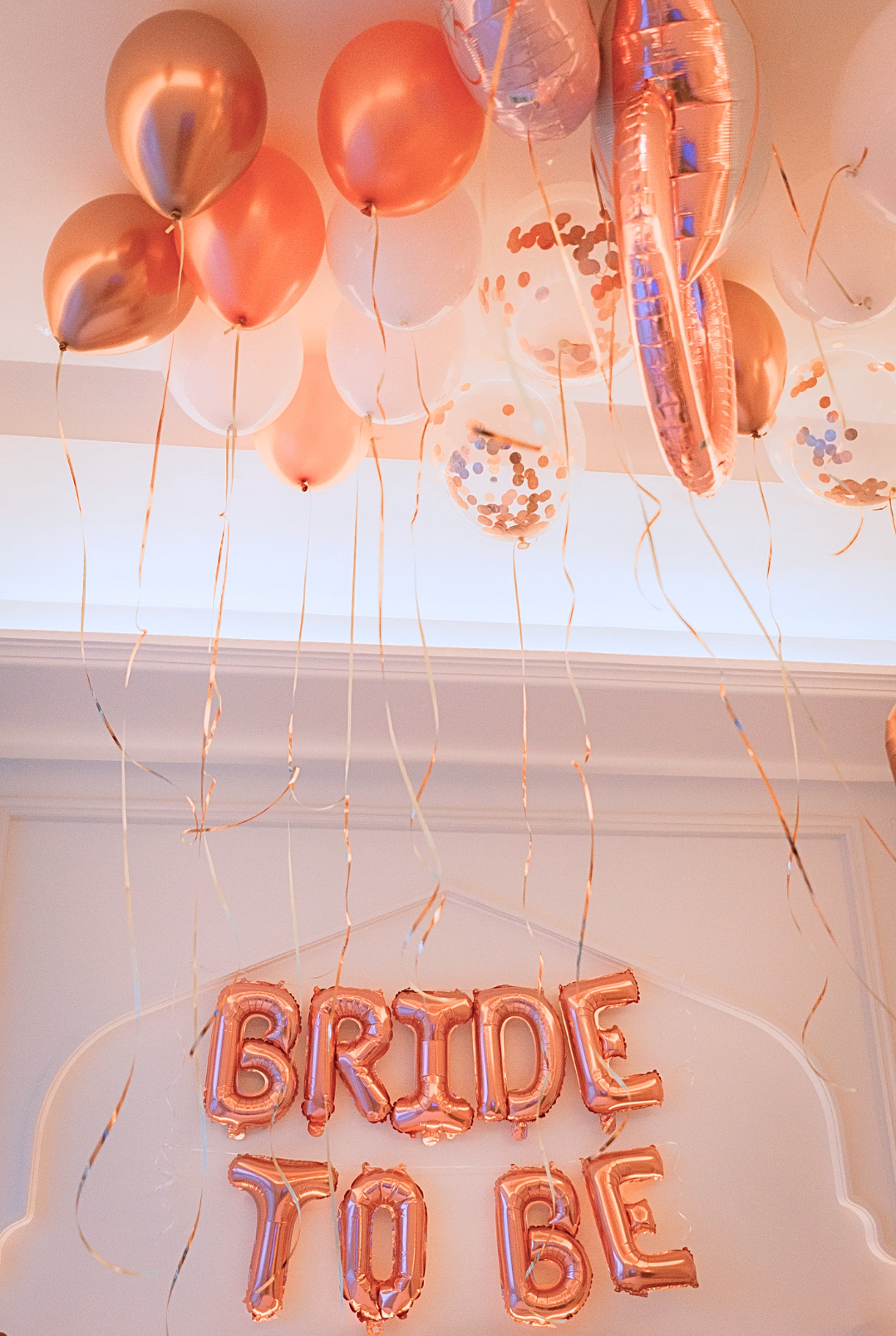 Bridal Bliss Rose Gold Balloon Setup