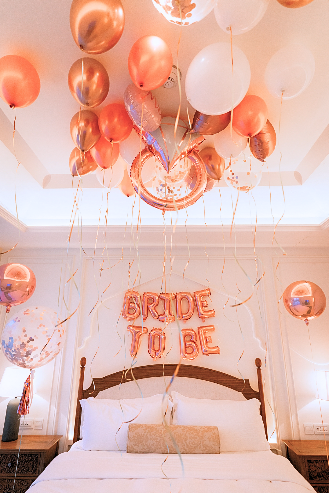 Bridal Bliss Rose Gold Balloon Setup