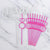 Pink Bridal Straws Decorations Set