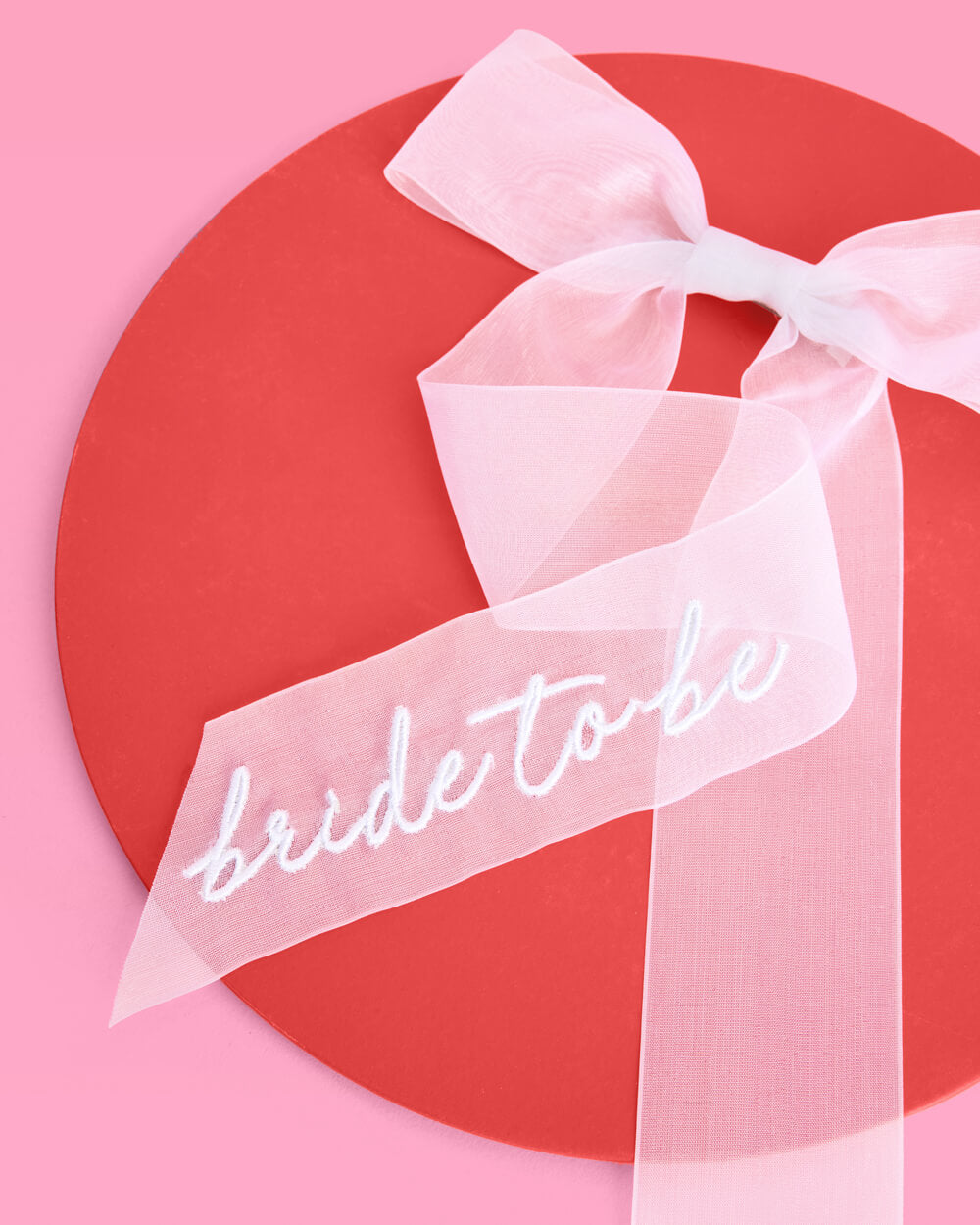 Bride to Be Embroidered Bow