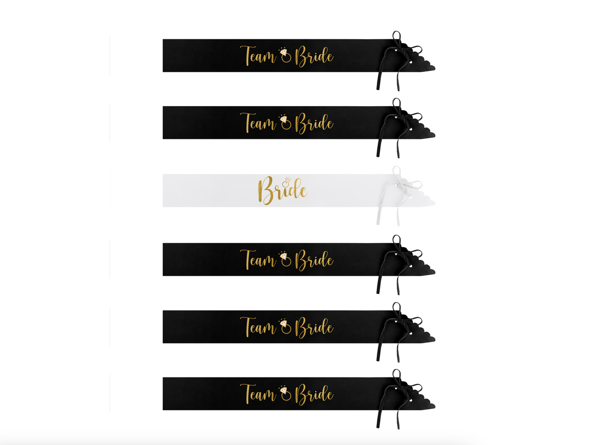 Bride &amp; Team Bride Satin Sashes