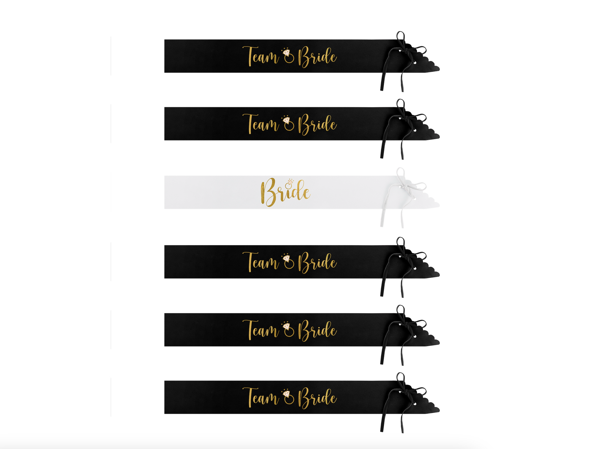 Bride & Team Bride Satin Sashes