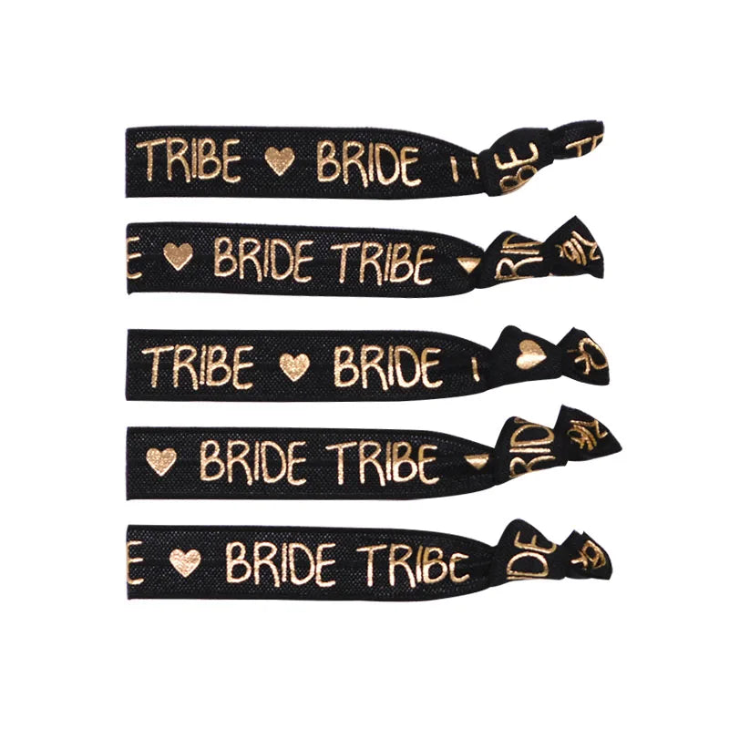 Bride Tribe Black Bracelets