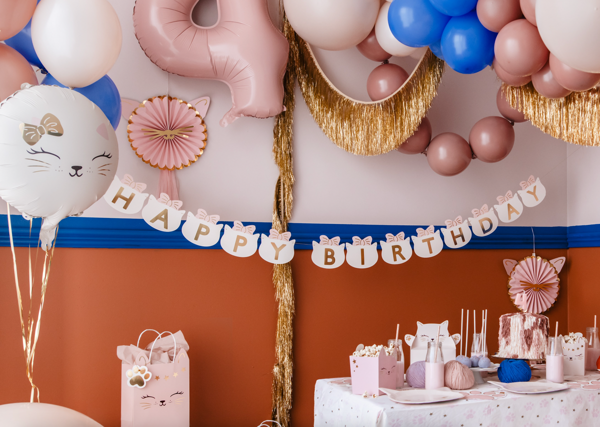 Kitty Cat Birthday Banner