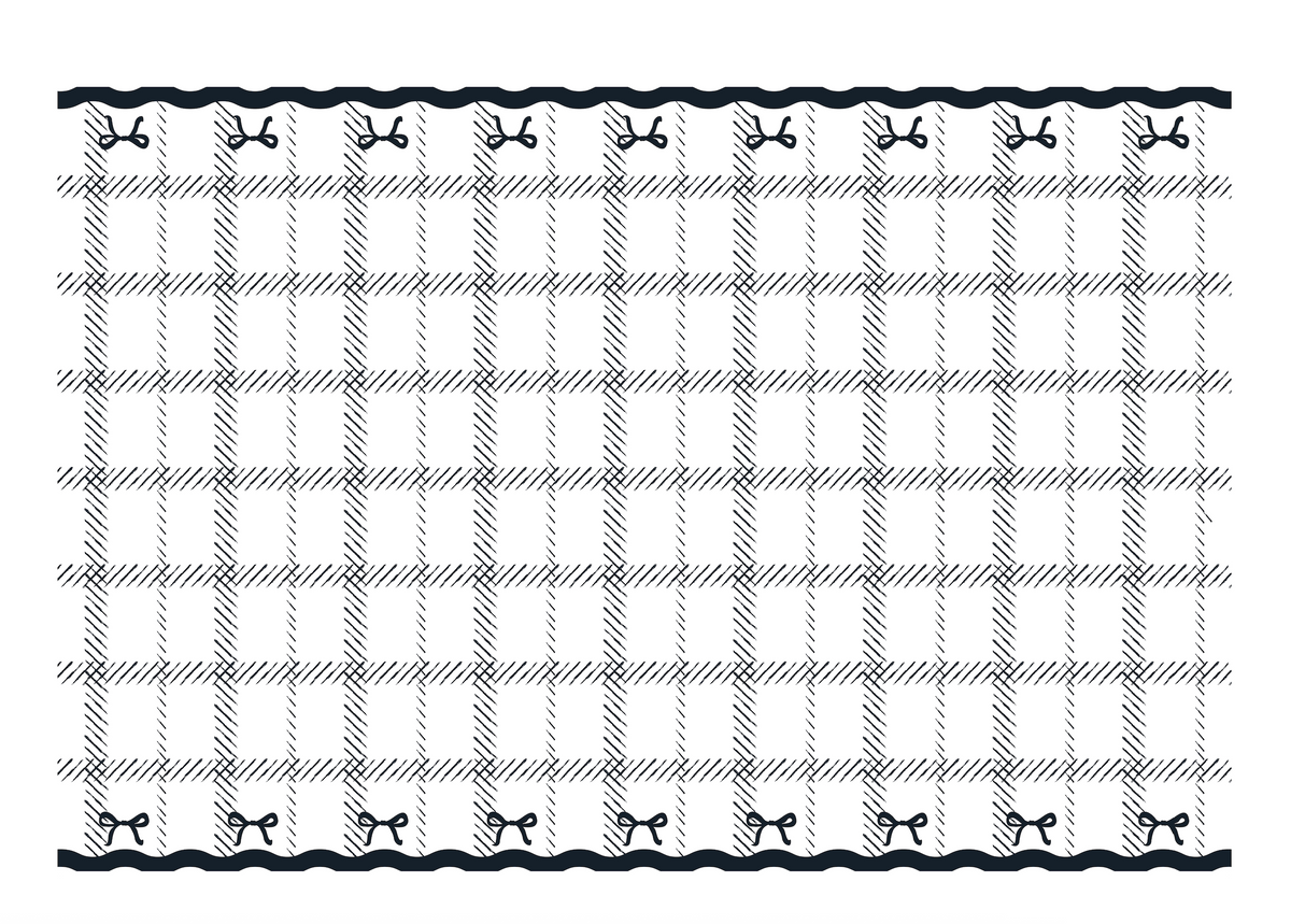 Checkered Bow Tablecloth
