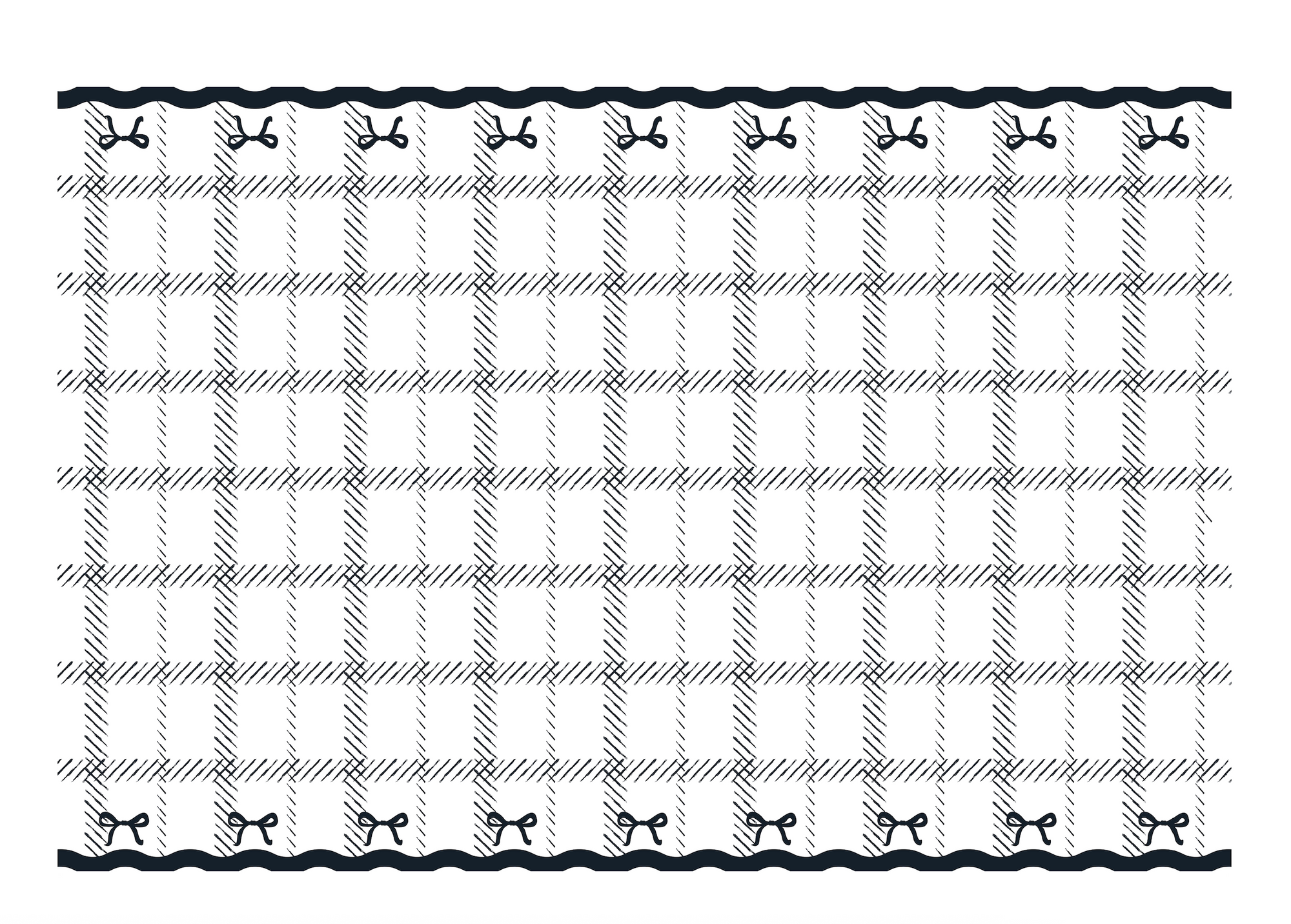Checkered Bow Tablecloth