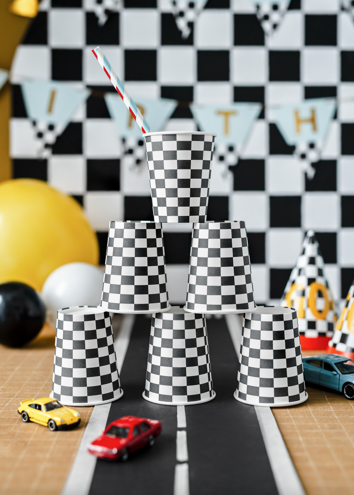 Checkered Flag Party Cups