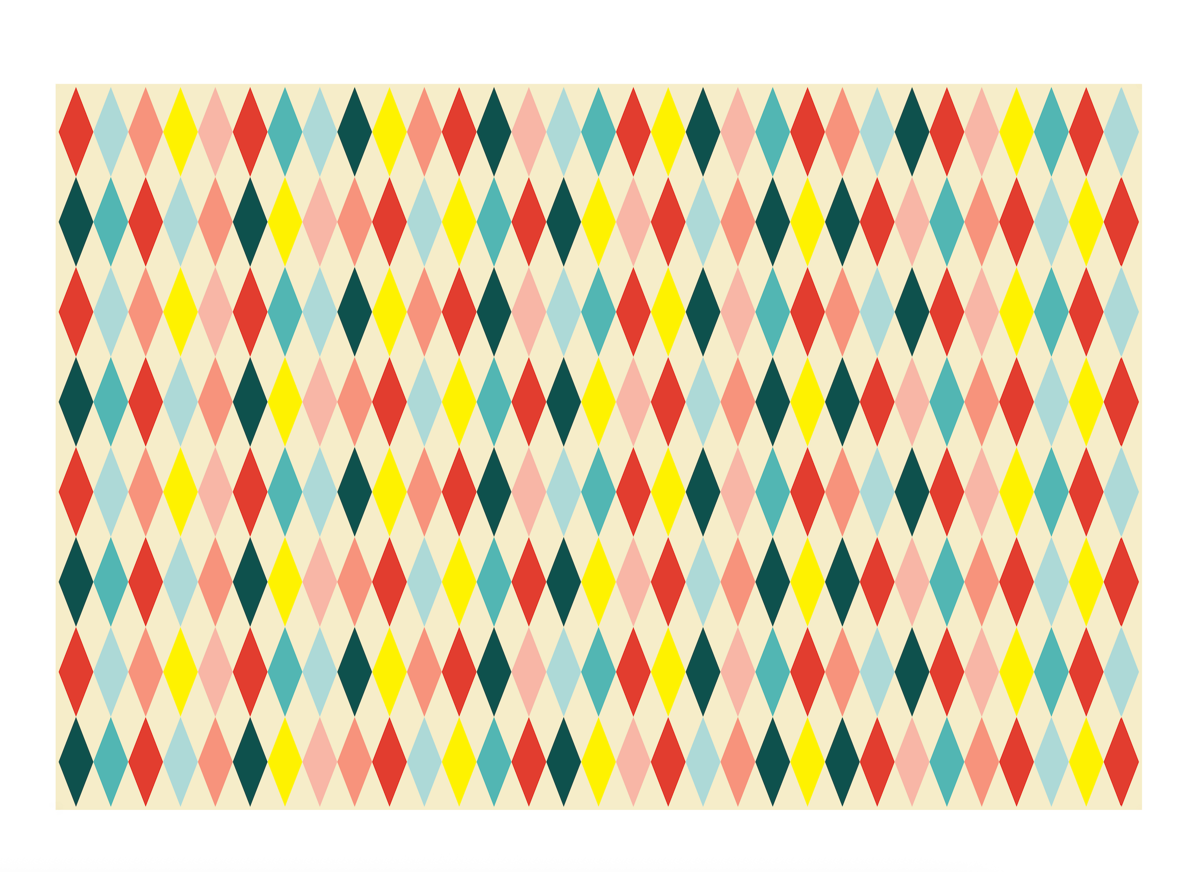 Colorful Diamonds Paper Tablecloth