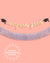 Graduation-themed decorative banner with 'congrats grad' text on a pink background