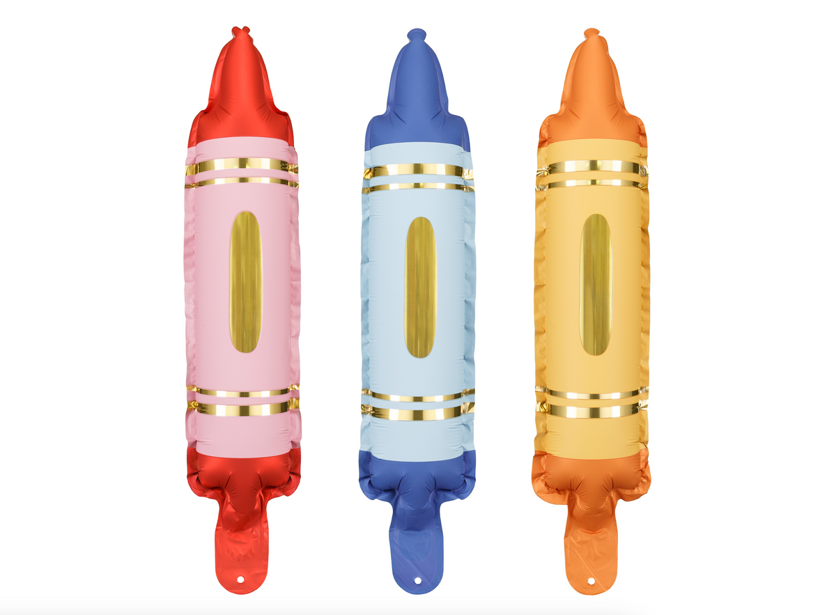 Crayon Foil Balloons