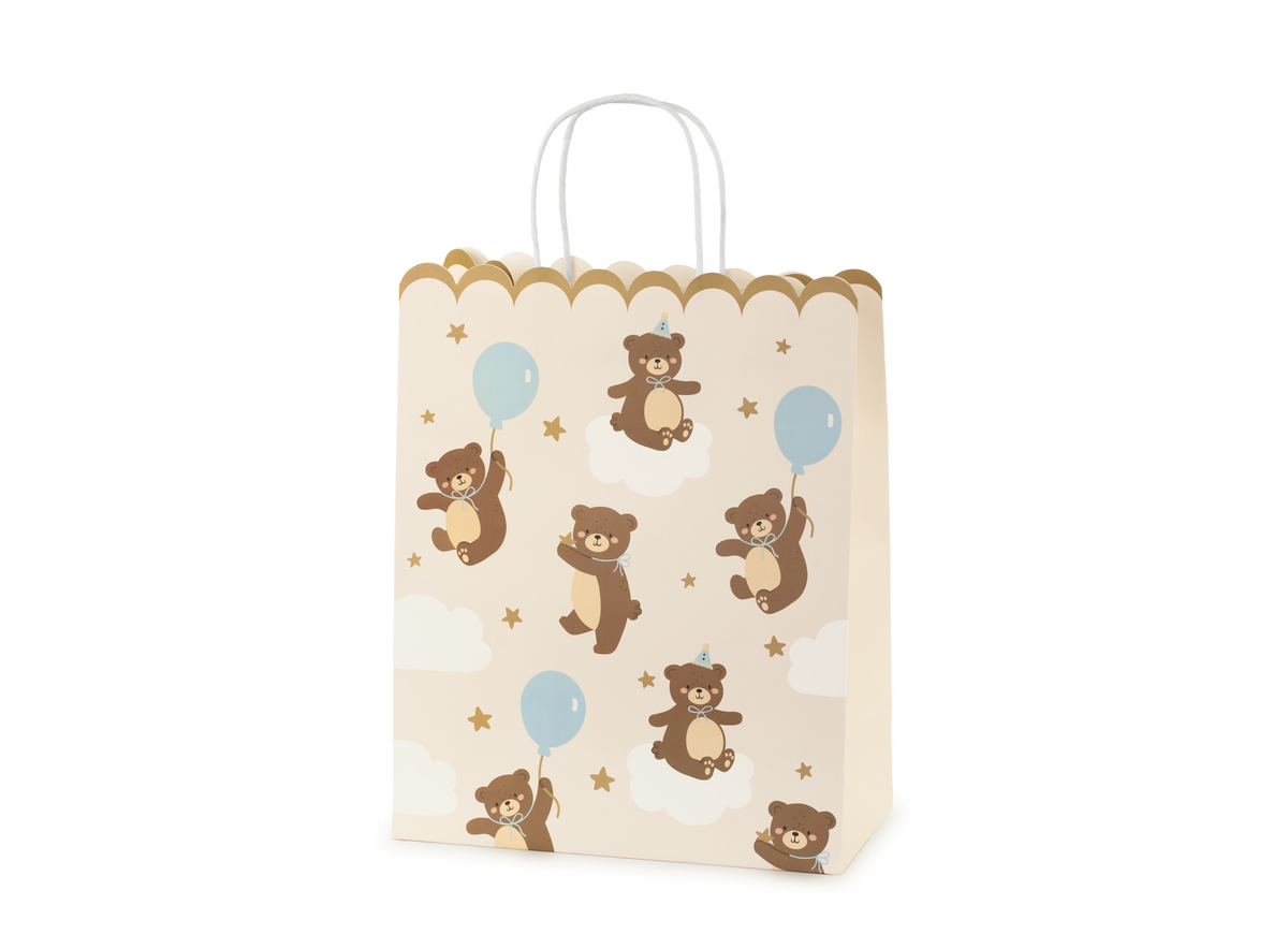 Cream Teddy Bear Gift Bag