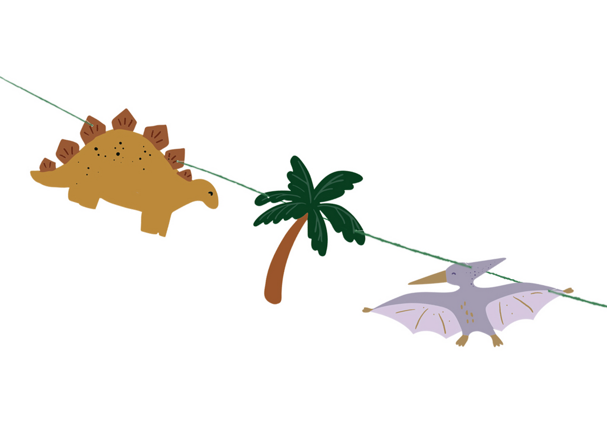 Dinosaur Happy Birthday Banner