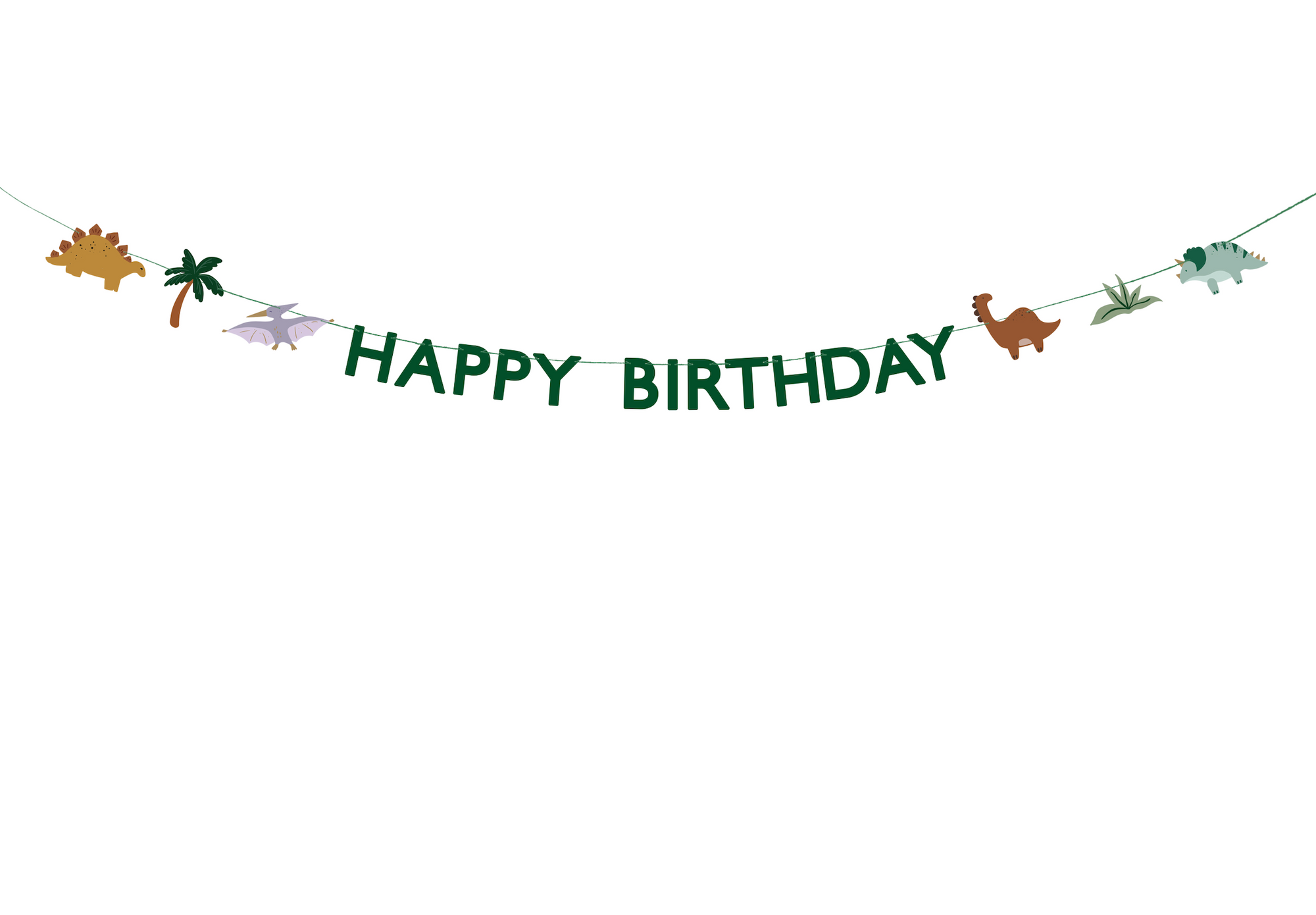 Dinosaur Happy Birthday Banner