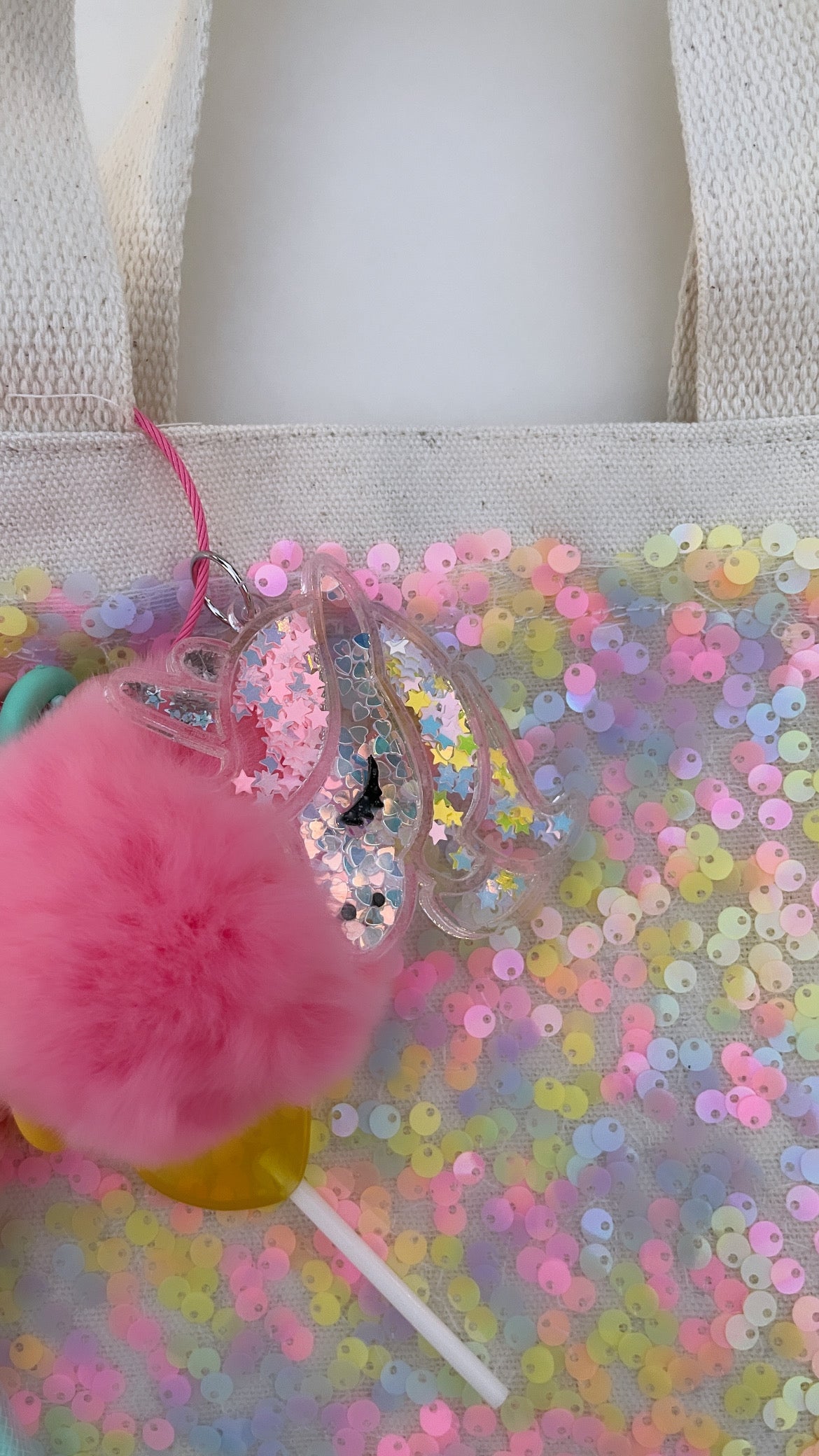 Sequined Tote Bag Set