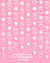 Decorative string with diamond ring and circle patterns on a pink background with table settings.
