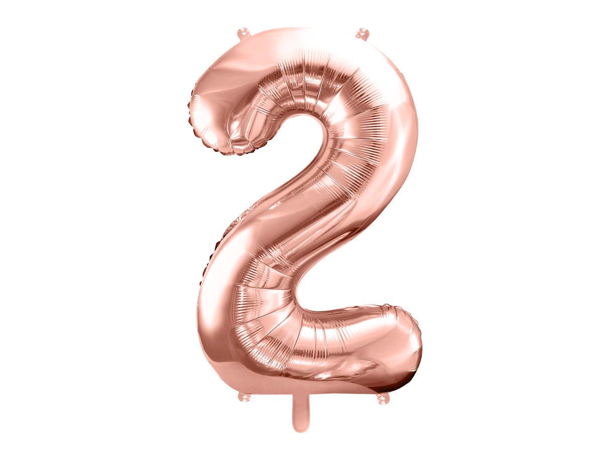 Metallic Rose Gold Foil Balloon Number