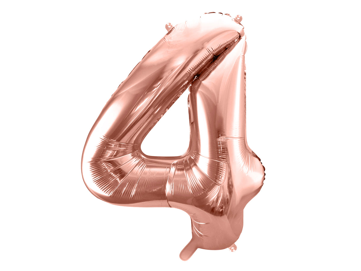 Metallic Rose Gold Foil Balloon Number