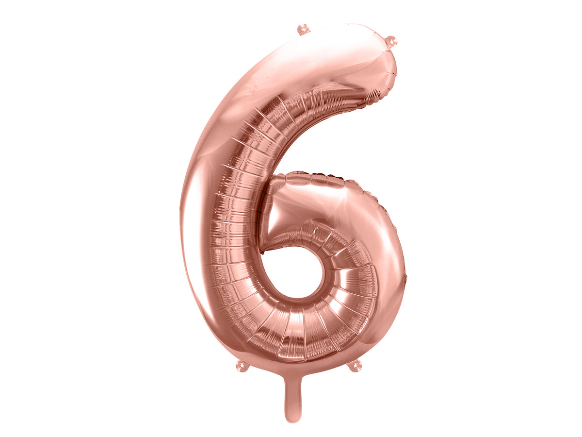 Metallic Rose Gold Foil Balloon Number