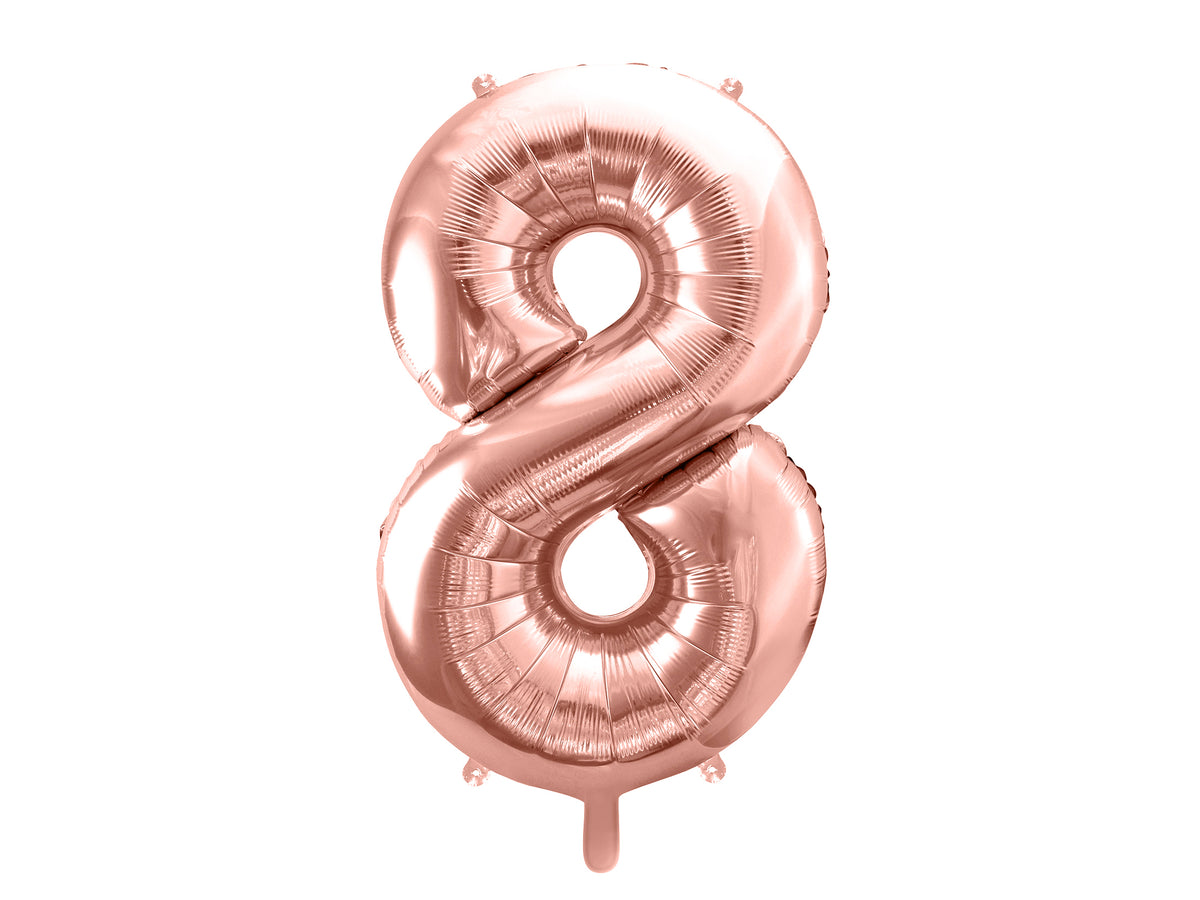 Metallic Rose Gold Foil Balloon Number