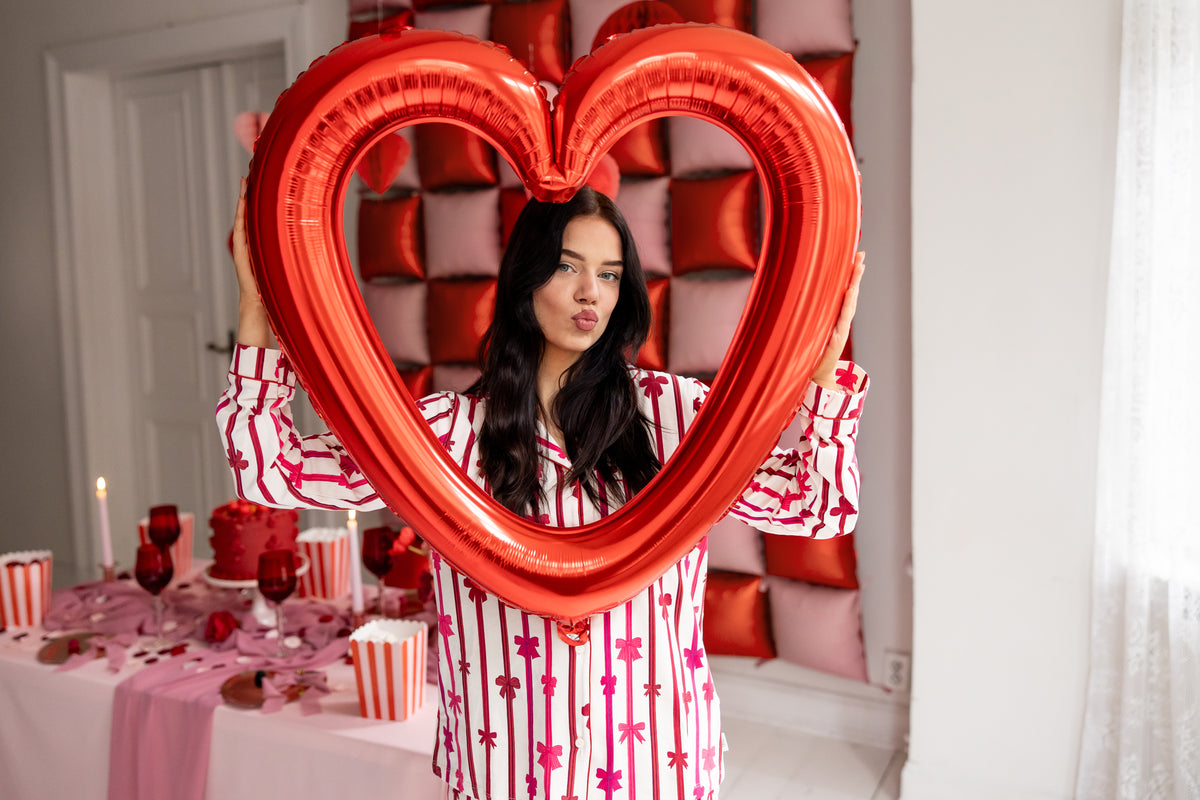 Red Heart Foil Balloon