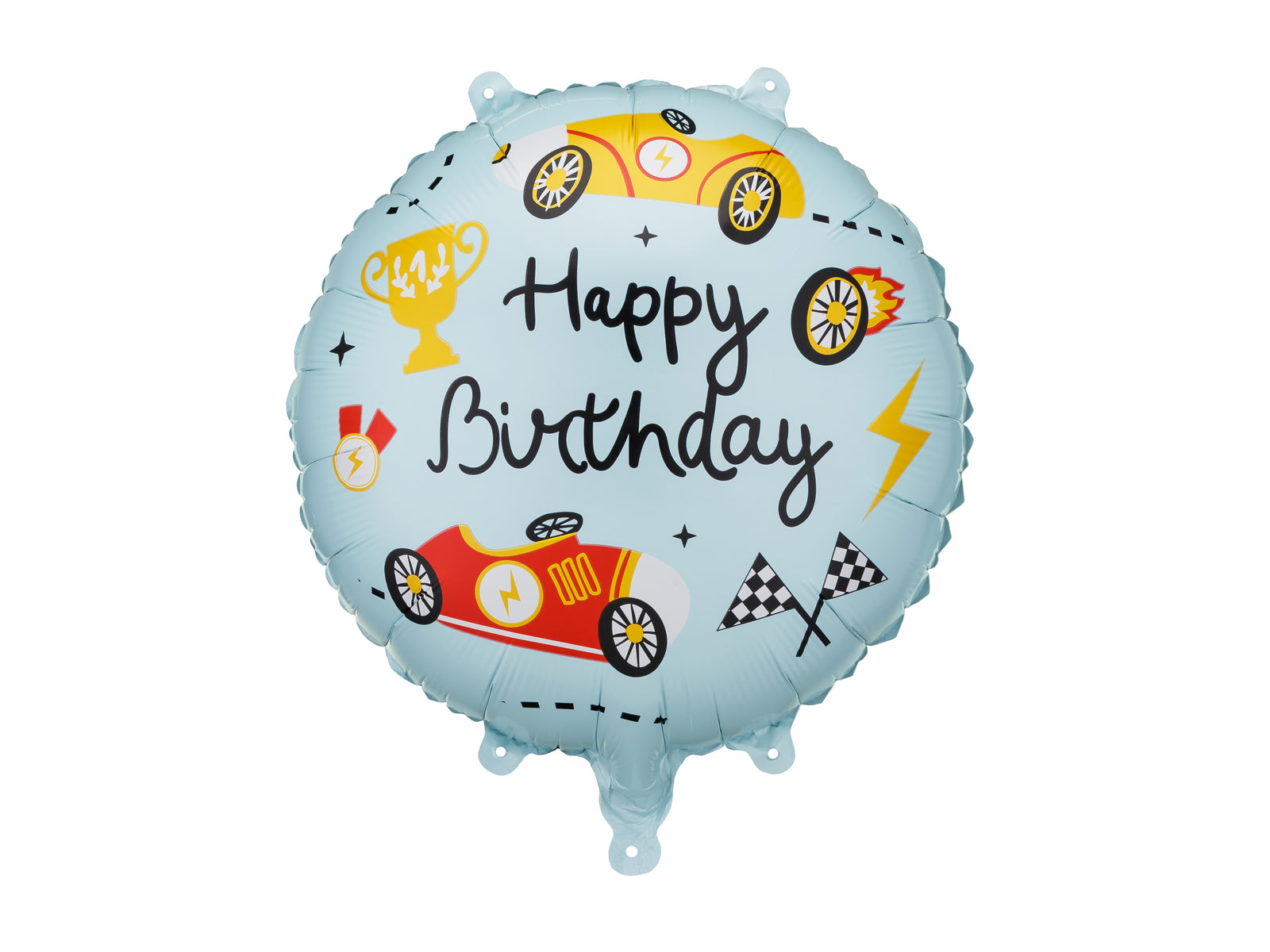 Happy Birthday Racing Cars Foil Balloon