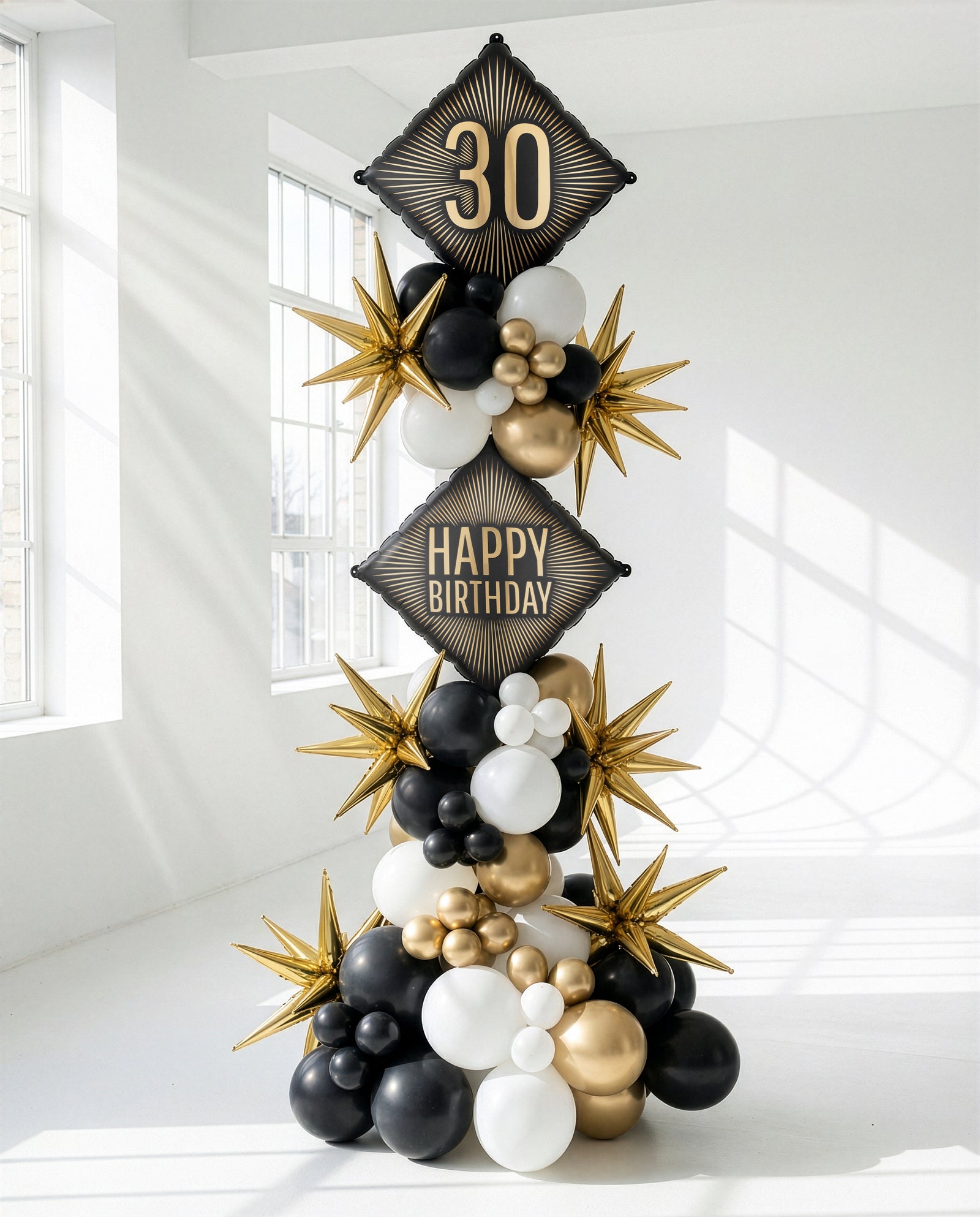 Happy Birthday Black Foil Balloon
