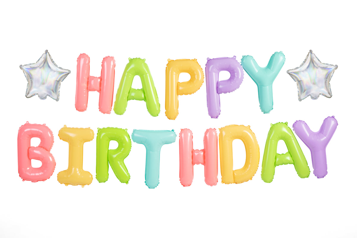 Happy Birthday Foil Balloon Banner